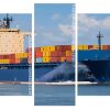 Container Ship In The Ocean Panels paint by numbers