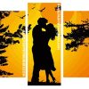 Couple In love Silhouette panels paint by numbers