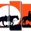 cowboy silhouette panels paint by numbers