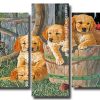 cute puppies Panels paint by numbers