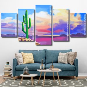 desert cactus Panel paint by numbers