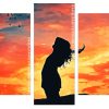 girl sunset silhouette Panels paint by numbers