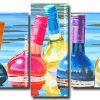 glass bottles in the water Panels paint by numbers