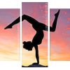 Gymnastic Girl Silhouette panels paint by numbers