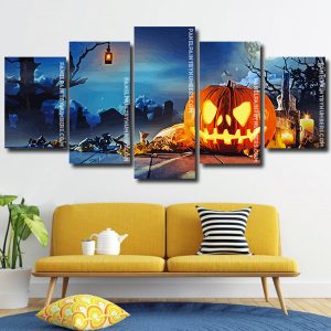 Halloween Pumpkin panels paint by numbers