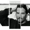 Keanu Reeves Black And White panels paint by numbers