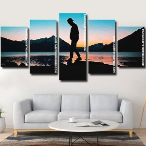 loneliness silhouette At sunset panel paint by numbers