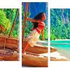 moana singing boats shore Panels paint by numbers