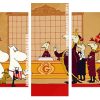 moomins in the hotel Panels paint by numbers