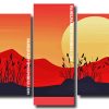 mountain landscape silhouette Panels paint by numbers