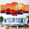 mountain landscape silhouette Panel paint by numbers