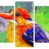 Oriental Dwarf Kingfisher Bird Art Panels paint by numbers