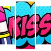 Pop Art Kiss panels paint by numbers