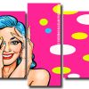 pop art woman Panels paint by numbers