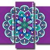 purple and blue mandala Panels paint by numbers