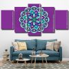 purple and blue mandala Panel paint by numbers