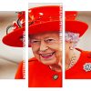 queen elizabeth wearing red Panels paint by numbers