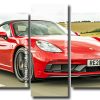 red Porsche 718 Boxster Panels paint by numbers