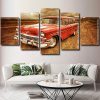 retro red vintage car Panel paint by numbers