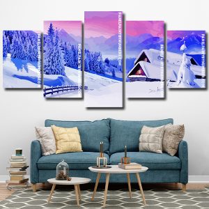 snowy mountains Panel paint by numbers