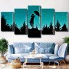 starry night couple silhouette Panel paint by numbers