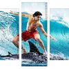 surfer Surfing in the waves panels paint by numbers