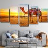 tall majestic camels basking in the desert heat Panel paint by numbers