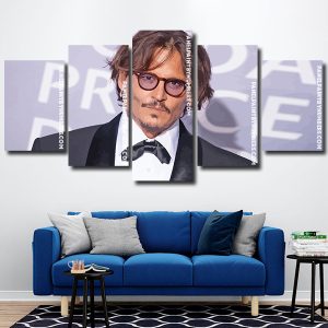 the american actor Johnny Depp Panel paint by numbers