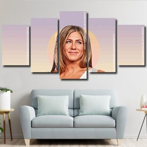 the american actress Jennifer Aniston panels paint by numbers