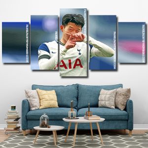 the footballer Son Heung min Panel paint by numbers