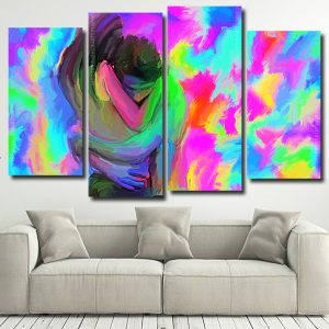 Abstract Colorful Couple Panels paint by numbers