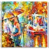 Abstract Couple Under Umbrella panels paint by numbers