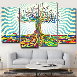 Abstract Matei Apostolescu Tree Panels paint by numbers