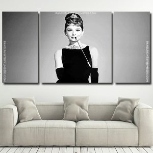 Actress audrey hepburn Panel paint by numbers