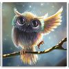 Adorable Cute Owl panels paint by numbers