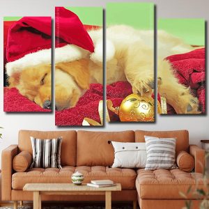 Adorable Sleepy Puppy panels paint by numbers