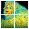 Aesthetic Lion panels paint by numners