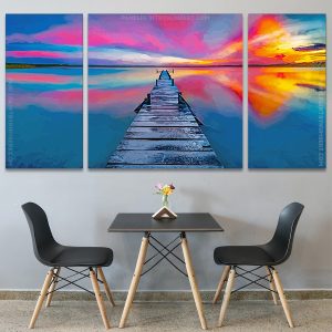 Aesthetic Sunset Seascape Panels paint by numbers