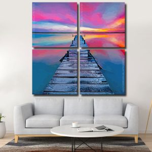 Aesthetic Sunset Seascape Panels paint by numbers