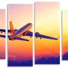 Airplane Over Sunset Panels paint by numbers