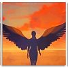 Angel Silhouette Panel paint by numbers