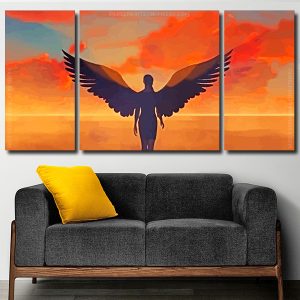 Angel Silhouette Panels paint by numbers