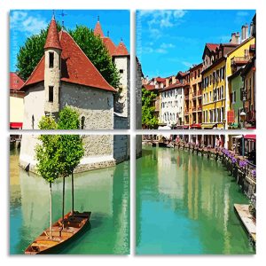 Annecy City France Panel paint by numbers