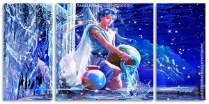 Aquarius Zodiac Girl Panels paint by numbers