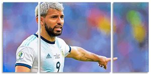 Argentina National Team Sergio Aguero Panel paint by number