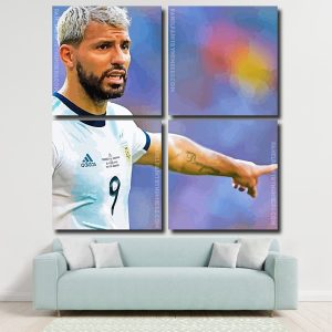 Argentina National Team Sergio Aguero Panels paint by numbers