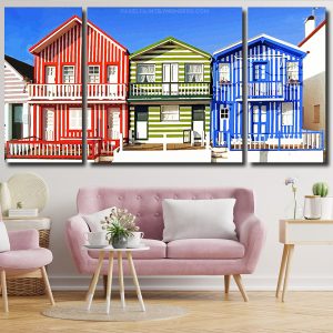 Aveiro Colored Houses panels paint by numbers