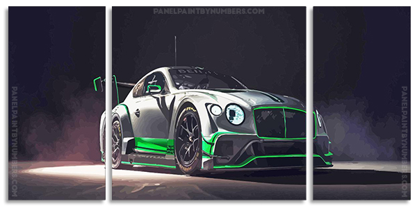 Bentley Sport Car panels paint by numbers