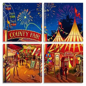 Circus Tentes Panel paint by number