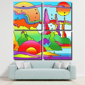 Colorful Landscape panels paint by numbers